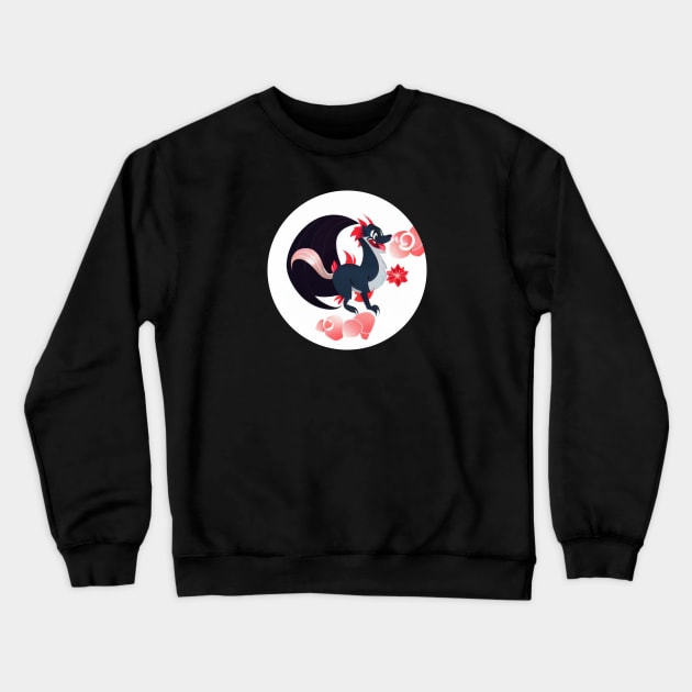 Red Moon Dragon Crewneck Sweatshirt by moonister